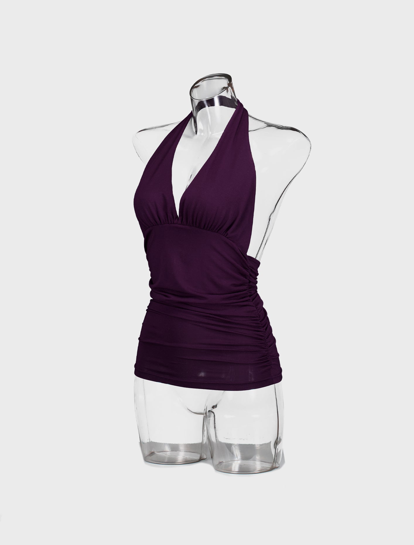 PLUM HALTER TOP