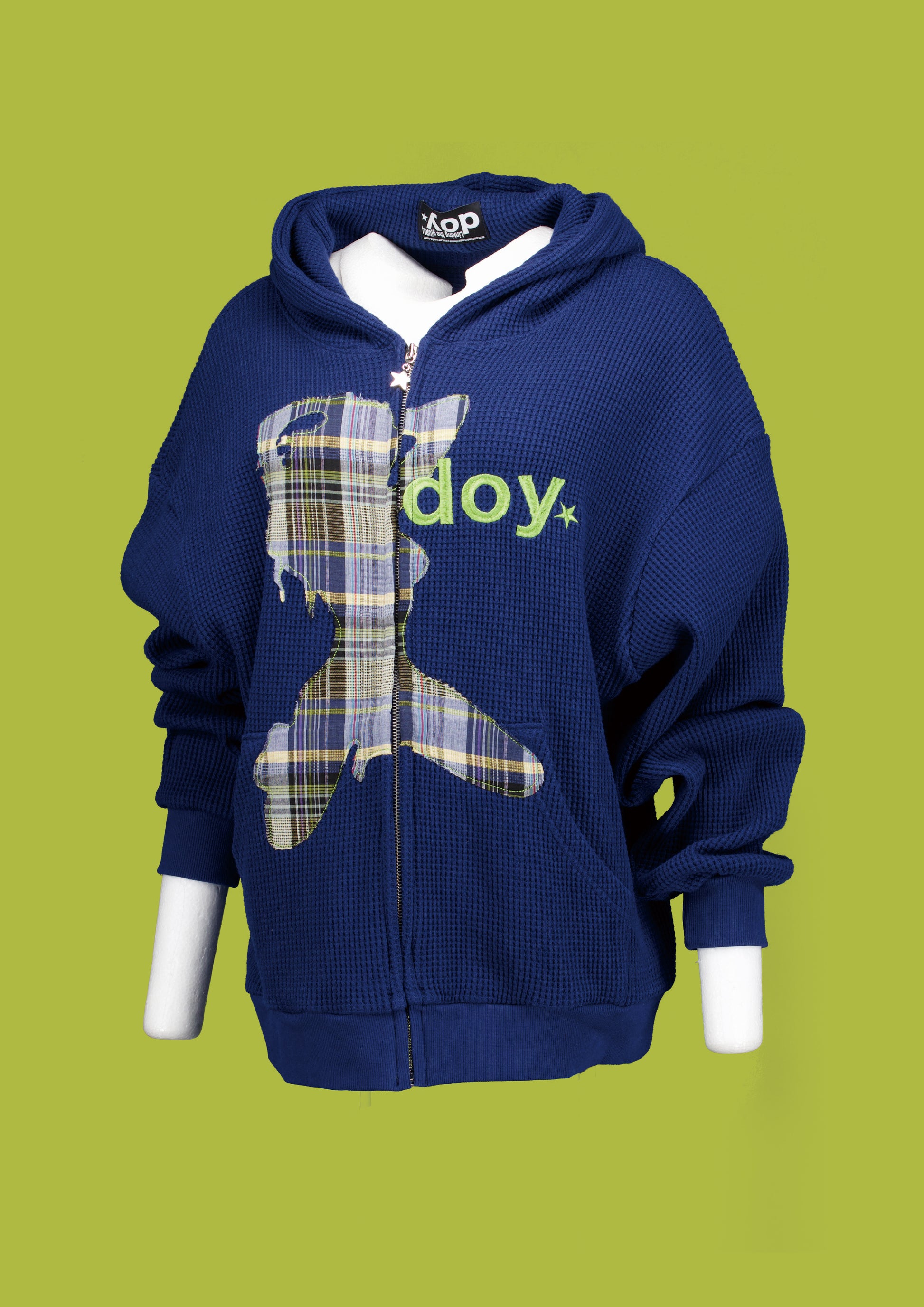 BLUEDOY WAFFLE ZIP UP