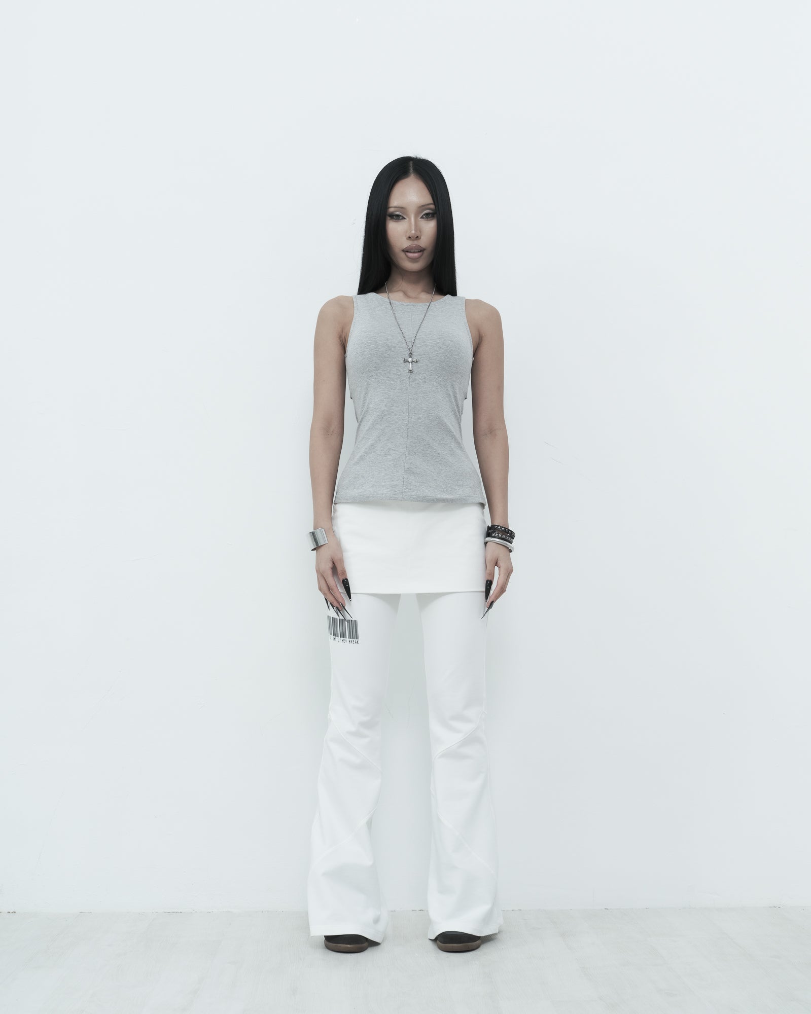 Barcode skirt pants