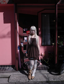 TATU HALTER DRESS (BROWN)