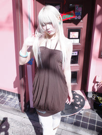 TATU HALTER DRESS (BROWN)