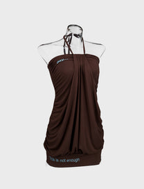 TATU HALTER DRESS (BROWN)