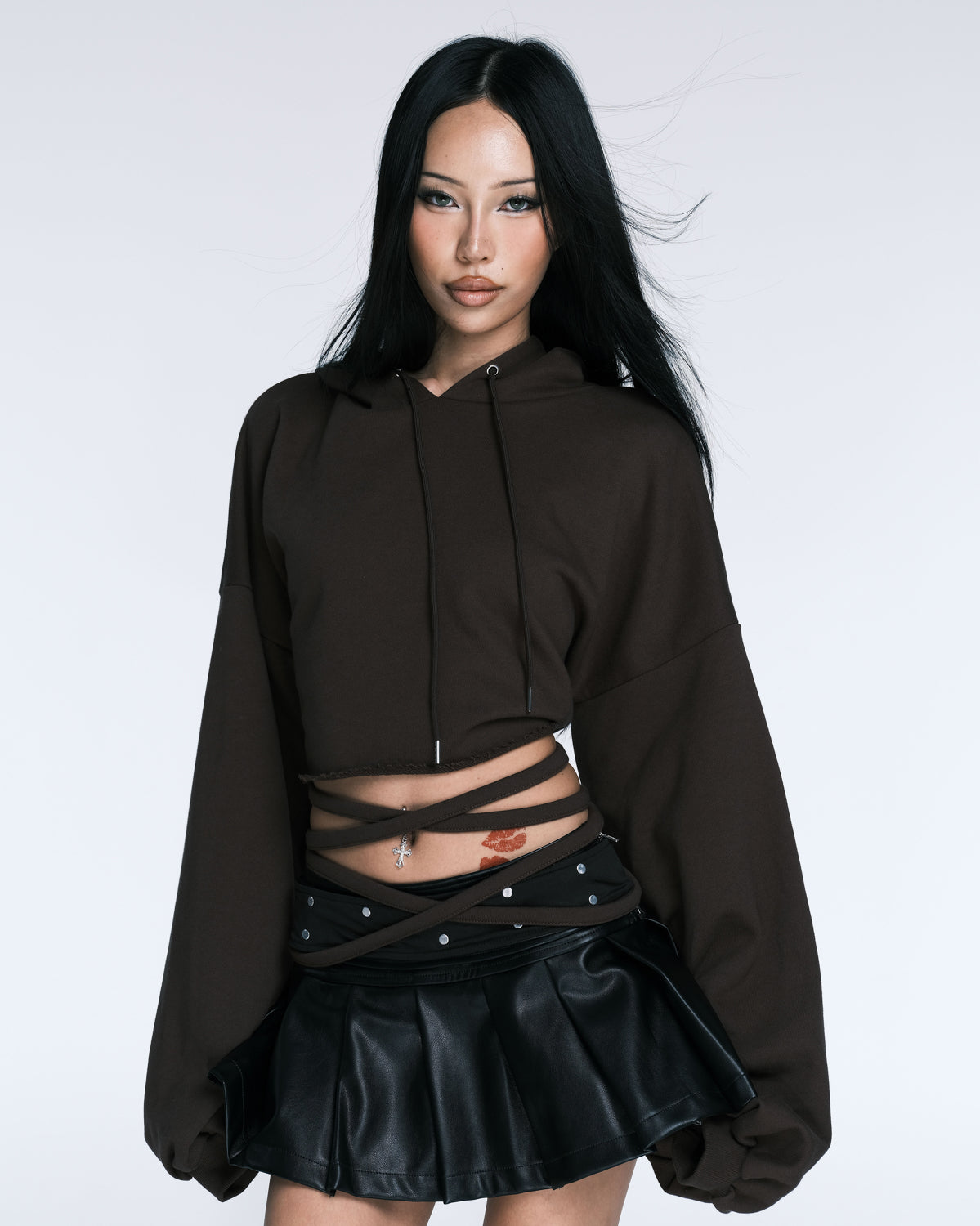 MOCHA backless hoodie