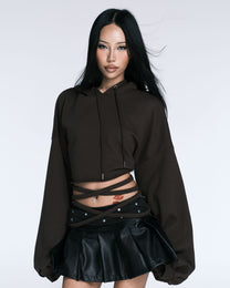 MOCHA backless hoodie