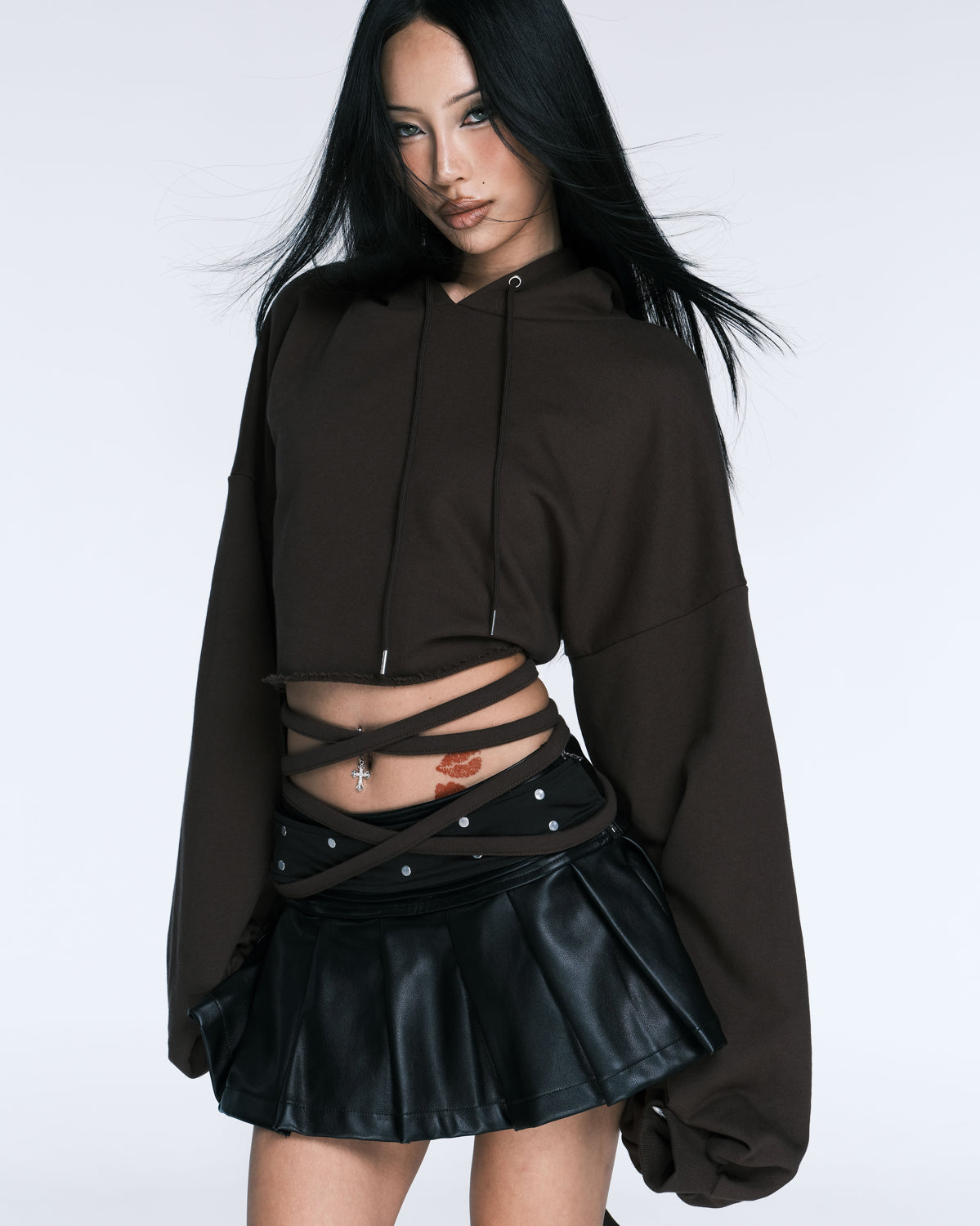MOCHA backless hoodie