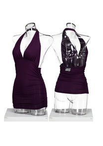 PLUM HALTER TOP